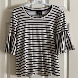 Striped cotton/spandex top